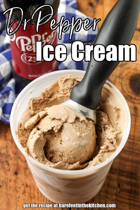 Dr Pepper Ice Cream, Grape Nut Ice Cream, Sweetened Condensed Milk Recipes, Ice Cream Sauce, Sugar Free Ice Cream, Easy Ice Cream Recipe, Ice Cream Maker Recipes, Fountain Drink, Condensed Milk Recipes