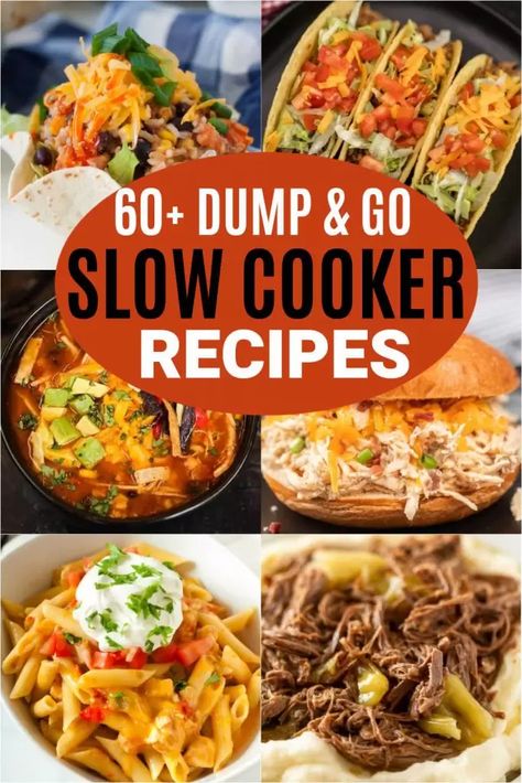 63 Dump and Go Crock pot Recipes - easy meal ideas Dump And Go Crockpot, Tenderloin Recipes Crockpot, Crockpot Dump Recipes, Easy Crockpot Dinners, Crock Pot Recipes, Dump Meals, Crockpot Dishes, Pot Roast Recipes, Beef Stew Recipe