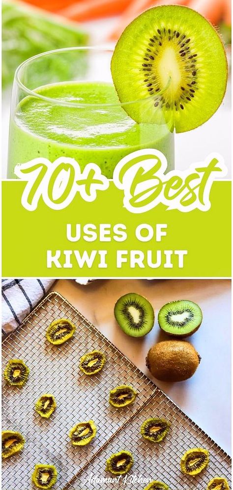 Uncover "70+ Best Uses of Kiwi Fruit" for innovative and healthy breakfast ideas. These easy breakfast recipes showcase kiwi in smoothies, jams, and other delightful morning treats, perfect for starting your day on a fresh and fruity note. Find more healthy baking recipes, easy ice cream recipes, and cookie recipes from scratch at adamantkitchen.com. How To Eat Kiwi Fruit, Canning Kiwi Fruit, What To Do With Kiwi Fruit, Frozen Kiwi Recipes, Healthy Kiwi Recipes, Recipes With Kiwi Fruit, Kiwi Berries Recipes, Kiwi Recipe, Kiwi Jelly Recipe