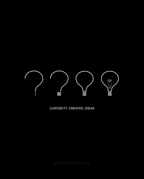 Ideas do not just pop out of nowhere. They all start from thought. Follow curiosity. Curiosity Wallpaper, Generation X Aesthetic, Generosity Aesthetic, Creative Person Aesthetic, Start Up Aesthetic, Design Quotes Creative, Curiosity Aesthetic, Linkedin Ideas, Visualize Quotes