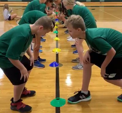 My name is Mark Roucka and I am a PE teacher at Lincoln Junior High School in Naperville, IL. “Head, Shoulders, Knees, Cone” is an activity I have done numerous times with my classes and received a number of positive … Read More Pe Games Elementary, Gym Games For Kids, Elementary Physical Education, Elementary Pe, Physical Education Lessons, Warm Up Games, Pe Activities, Pe Teacher, Pe Ideas