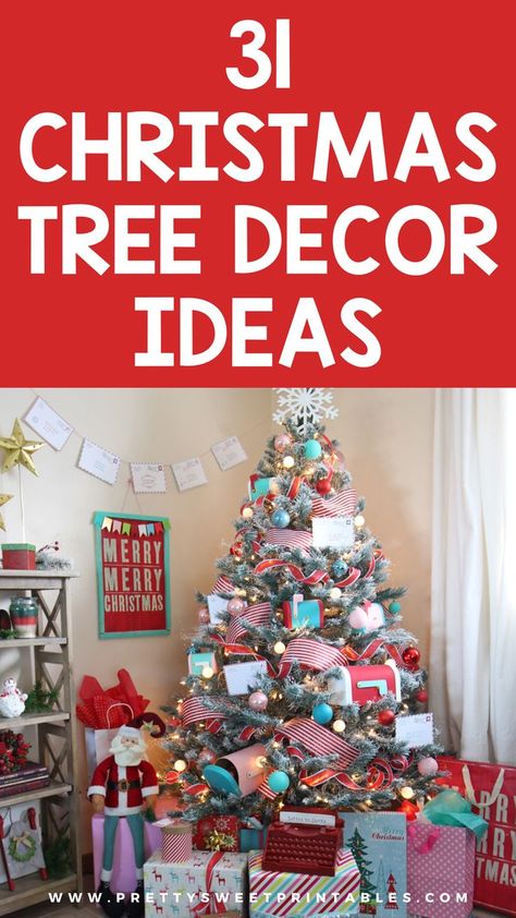 Christmas tree decor Fun Xmas Tree Ideas, Christmas Tree Theme Ornaments, Santas Workshop Christmas Tree Theme, Christmas Tree With Kids Ornaments, Toy Christmas Tree Theme, Alphabet Christmas Tree, Fun Christmas Tree Ideas Decorating, Work Christmas Tree Themes, Santa Theme Christmas Tree