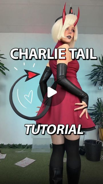 Yugoro on Instagram: "Finally Charlie Demon Tail tutorial is live! 💖 

I used some mid-density wire and different sizes of water pipe isolation foam, along with some lycra. The best part is that the tail can change shape and still be pretty easy to wiggle 😁 Perfect for any Hazbin Hotel/ Helluva boss/ Tiefling cosplay! Hope you like it! 🥹🔥

#hazbinhotel #charliehazbinhotel #cosplaydiy #halloweendiy #cosplaywip #diycrafts #hazbinhotelcosplay #hazbin #helluvaboss #demon" Tiefling Cosplay, Helluva Boss Cosplay, Tail Tutorial, Cosplay Tail, Demon Cosplay, Demon Tail, Hazbin Hotel Helluva Boss, Demon Costume, Hazbin Hotel Charlie