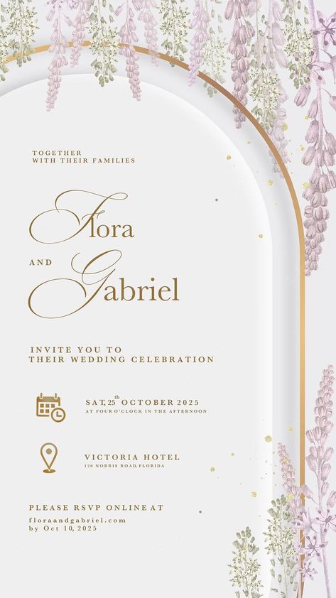 Digital Wedding Invitations Design, Engagement Invitation Cards, Muslim Wedding Invitations, Elegant Wedding Invitation Card, Wedding Card Frames, Digital Invitations Wedding, Wedding Logo Design, Bridal Invitations, Purple Wedding Invitations