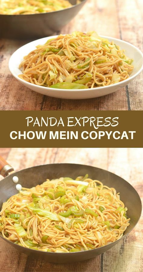 Panda Express Chow Mein Copycat is ready in minutes and uses easy to find ingredients. Forget take-out, recreate the restaurant flavors you love cheaper and better at home! via @lalainespins Panda Express Chow Mein Recipe, April Meals, Easy Chow Mein Recipe, Copycat Panda Express, Frugal Cooking, Chow Mein Recipe, Cooking Panda, Chow Mein Noodles, Better Than Takeout