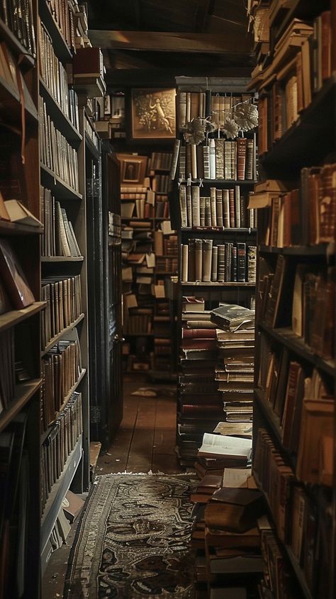 "Vintage Library Nook: A cozy corner of an old #bibliophile filled with shelves stacked high with #antique dusty old books. #reading #libraryinspiration #vintage #booklover #oldworldcharm #aiart #aiphoto #stockcake ⬇️ Download and 📝 Prompt 👉 https://stockcake.com/i/vintage-library-nook_1112921_319237". Old Classic Aesthetic, Old Libraries Aesthetic, Library Vintage Aesthetic, Cozy Book Reading Aesthetic, Library Aisle, Library Aesthetic Photos, Old Vibes Aesthetic, Dark Maximalism Library, Large Library Aesthetic