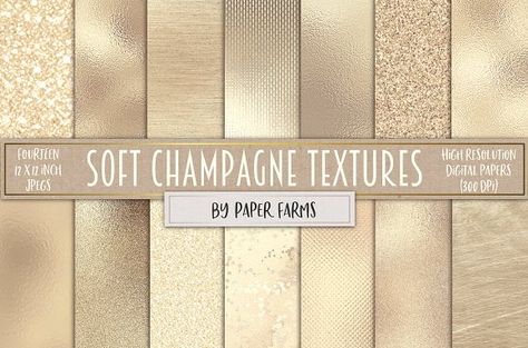 Champagne foil and glitter  by Paper Farms on @creativemarket Champagne Color Palette, Etsy Shop Branding, Rose Gold Texture, Glitter Champagne, Champagne Wedding, Color Champagne, Party Banners, E Card, Photoshop Design