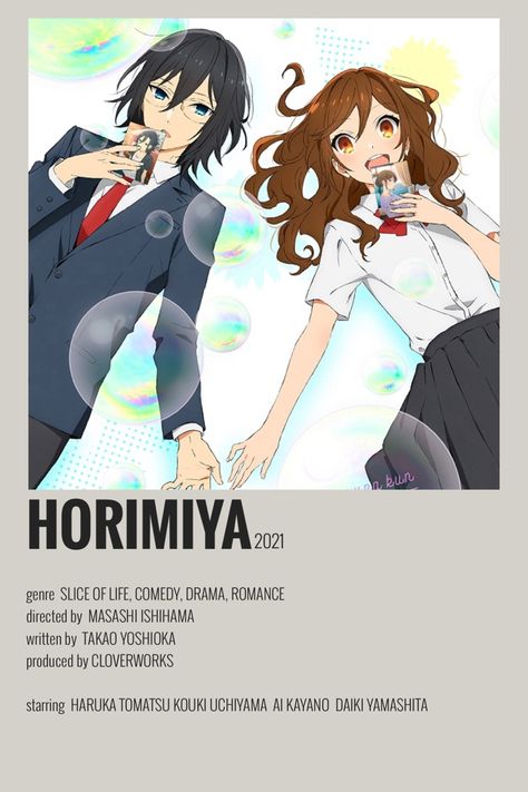 horimiya minimalist poster #horimiya Anime Wall Prints !!, Collage Mural, Shojo Anime, Anime Suggestions, Film Posters Minimalist, Poster Anime, Anime Printables, Good Anime To Watch, Anime Watch