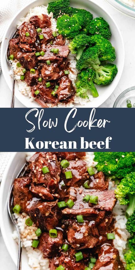 Asian Beef Stew Slow Cooker, Instant Pot Asian Beef, Beef Short Ribs Crock Pot Korean, Korean Style Pot Roast, Beef Stew With Chuck Roast Crock Pot, Chuck Crock Pot Recipes, Easy Korean Crockpot Recipes, Korean Bbq Beef Crockpot, Stew Meat Recipes Asian