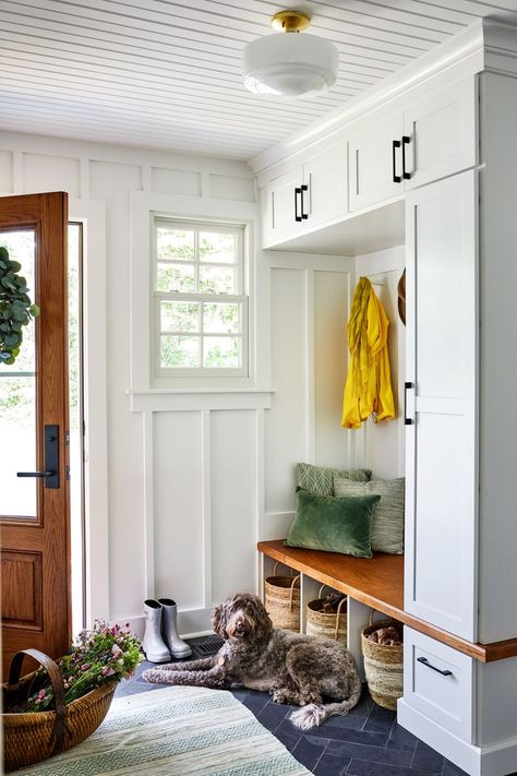 15 Wall Paneling Ideas That Add Amazing Character to Any Room Cottage Wood Panel Walls, 70s House Remodel Wood Paneling, Renovating Wood Panel Walls, Updating 70s House Wood Paneling, Wall Paneling Wood Boards & Planks, Architecture Terms, From Farmhouse To Modern, Wall Paneling Ideas, Herringbone Subway Tile