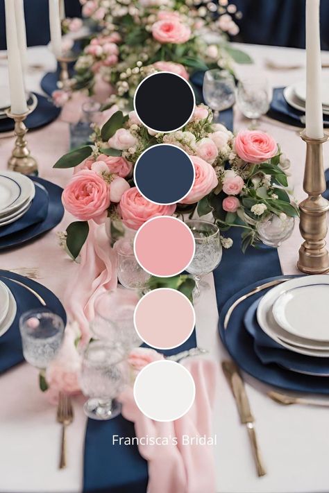 Navy Blue and Pink Marriage ceremony Colour Concepts: Stunning Navy and Pink Marriage ceremony Concepts Check more at https://howcandothis.com/weddingideas/navy-blue-and-pink-marriage-ceremony-colour-concepts-stunning-navy-and-pink-marriage-ceremony-concepts/ Pink Blue Wedding Decoration, Summer Color Wedding Theme, Wedding Color Palette 2024 Summer, Wedding Color Schemes For March, Wedding Color Combinations Summer, Springtime Wedding Ideas, Summer Wedding Colors Navy, Wedding Colour Combos, Wedding Theme Pink And Blue