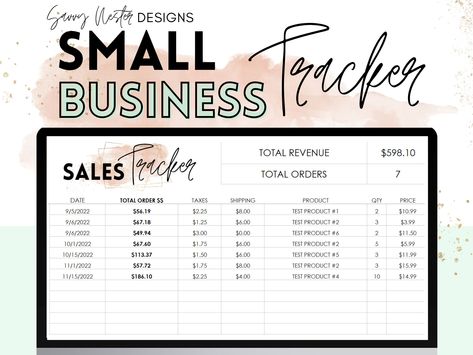 Digital Business Planner Etsy Small Business - Excel Template  Financial Inventory Expense Tracker plannergratuito #plannerdecor #digital #productiveplanner📕. Small Business Sales Tracker, Small Business Excel Templates, Business Excel Templates, Small Business Order Tracker, Small Business Expense Tracker, Small Business Tracker, Psych Np, Small Business Expenses, Business Expense Tracker