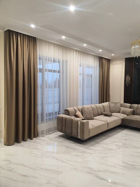 Luxury Curtains Living Room, Curtains Living Room Modern, Latest Living Room Designs, Hall Interior Design, Curtains Living, Luxury Curtains, Living Room Decor Fireplace, 아파트 인테리어, Living Room Design Inspiration