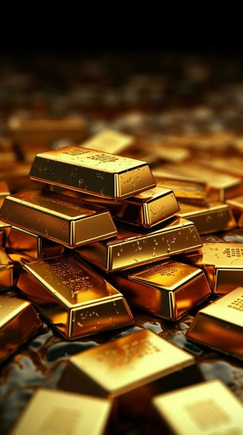 A backdrop of 3D gold bars represents international wealth and finance Vertical Mobile Wallpaper AI Generated Gold Bar Wallpaper, Gold Money Wallpaper, Wallpapers Gold, Rich Wallpaper, Rich And Wealthy, Gold Service, Money Wallpaper, King Hat, Wallpaper Gold