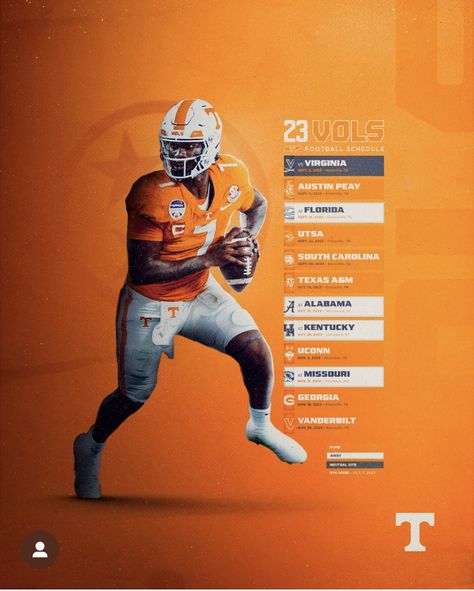 2023 Schedule, Sports Design Ideas, Tennessee Football, Sports Design Inspiration, Sport Banner, Sport Poster Design, Sports Marketing, Texture Graphic Design, Graphic Design Photoshop