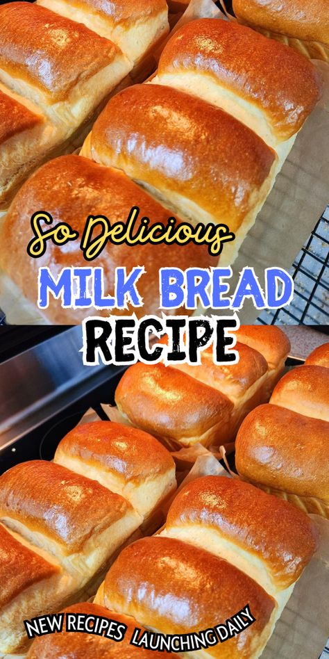 Milk Bread Homemade Milk Bread, Sweet Milk Bread Recipe, Amish Milk Bread Recipe, Milk Bread Honey Buns, Sour Milk Bread Recipes, Chinese Milk Bread, Milk Bread Rolls Recipe, German Bread Recipes Homemade, Milk Bread Recipe Bread Machine