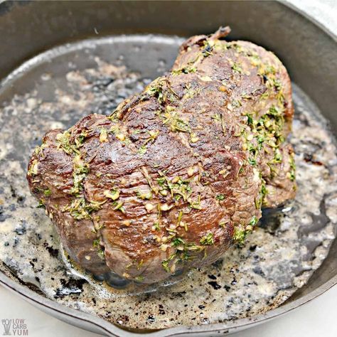 This beef tenderloin recipe is extra juicy and naturally low in carbs. Save the herbed butter recipe to use in other dishes too! Beef Tenderloin Recipe, Herbed Butter, Beef Tenderloin Recipes, Homemade Garlic Butter, Tenderloin Recipe, Garlic Herb Butter, Tenderloin Recipes, Herb Recipes, Beef Wellington