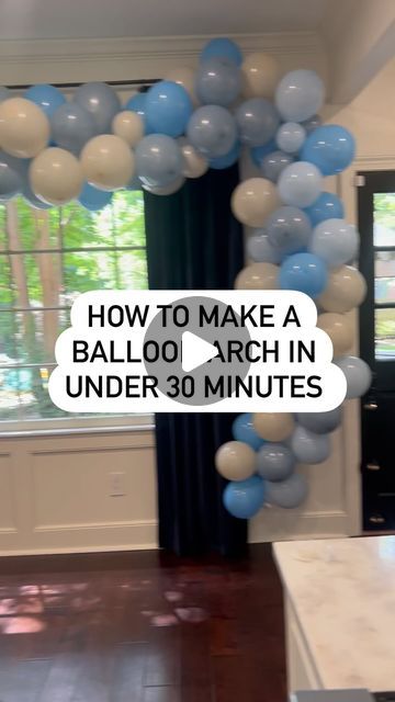 Texas A&m Balloon Garland, Photo Booth With Balloons, Diy Ballons Decoration Birthday, How To Make A Balloon Garland Diy, Last Minute Party Decorations, How To Make A Balloon Arch Step By Step, Making A Balloon Arch Diy, Balloon Arch Over Table, How To Make Garland Balloon