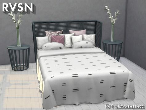 Couch Storage, Sims 4 Beds, Large Headboard, Kids Bed Frames, Double Bed Mattress, Sims 4 Bedroom, Toddler Bed Set, Toddler Beds, Adult Bedroom