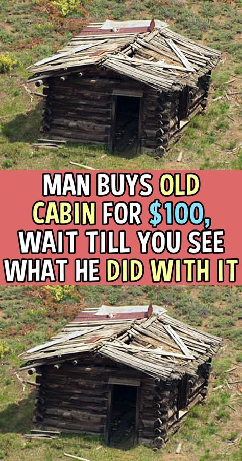 Wooden Shack, Mountain Cabin Decor, Cheap Cabins, Old Cabins, Old Cabin, Tree House Plans, Pallet Shed, Mobile Home Porch, Cool Wood Projects