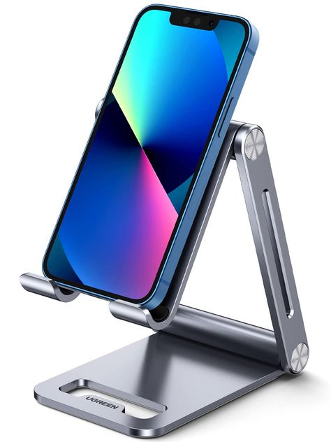 UGREEN Phone Stand Cell Phone Holder Adjustable Phone Stand for Desk Aluminum Stand Compatible with iPhone 13 12 Pro Max X SE XS XR 8 Plus 6 7 6S, Galaxy Note 20 S21 S10, 4.7-7.9 inch Devices - Blue : Amazon.ca: Electronics Adjustable Phone Stand, Desk Phone Holder, Phone Stand For Desk, Cell Phone Stand, Pc Portable, Support Telephone, Tablet Stand, Adjustable Desk, Desk Phone