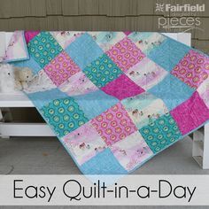 Pieces by Polly: Wee Wander Easy Quilt-in-a-Day Simple Quilting, Baby Quilt Patterns Easy, Beginner Quilting Projects, Easy Quilting, Beginning Quilting, Quilt In A Day, Quick Quilt, Charm Packs, Easy Quilt