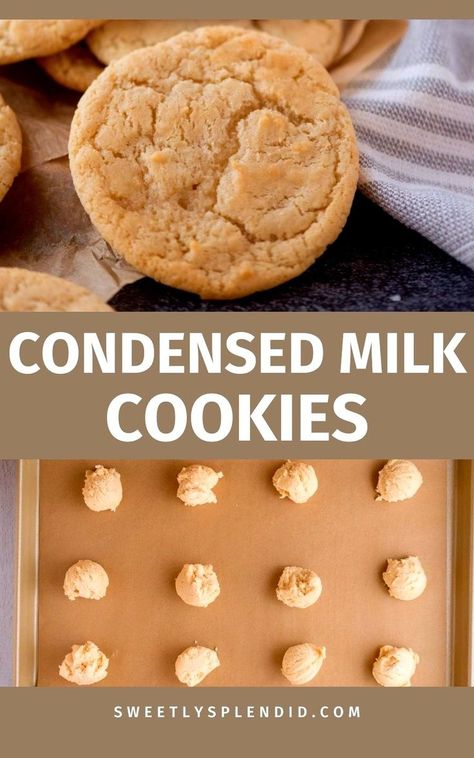 Satisfy your sweet cravings with the best Condensed Milk Cookies, made with the goodness of sweetened Eagle Brand milk. This easy recipe reveals the secret to creating irresistible cookies at home Cookies With Condensed Milk, Sweetened Condensed Milk Cookies, Milk Cookies Recipe, Sweetened Condensed Milk Desserts, Condensed Milk Recipes Desserts, Condensed Milk Desserts, Milk Recipes Dessert, Sweetened Condensed Milk Recipes, Eagle Brand Milk