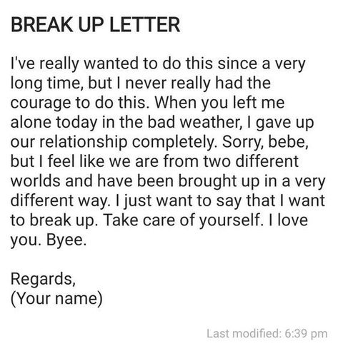 Brake Up Paragraph For Him, How To Tell Ur Bf U Want To Break Up, Texts To Break Up With Him, Break Up Msg For Boyfriend, How To Write A Break Up Text, Short Breakup Letters To Him, Short Break Up Messages For Him, Breakup Note To Boyfriend, How To Write A Break Up Letter