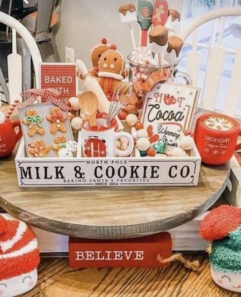 Gingerbread Tray Decor, Gingerbread Display Ideas, Gingerbread Gift Basket, Christmas Bakery Decor, Target Christmas 2022, Gingerbread Kitchen Decorating Ideas, Lighting Ideas Kitchen, Kitchen Wallpaper Ideas, Kitchen Organizing Ideas