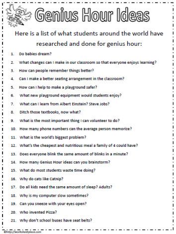 Genius Hour Ideas, Genius Hour Elementary, Genius Hour Projects, Inquiry Learning, Genius Hour, To Do List Printable, Inquiry Based Learning, Gifted Education, Personalized Learning