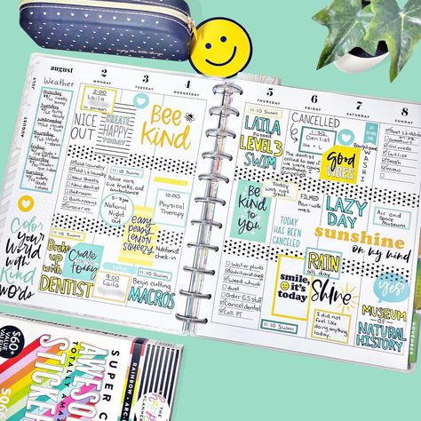 Happy Planner Vertical Layout Ideas, Happy Planner Vertical Layout, Electronic Planner, Planner For Moms, Planner Monthly Layout, Planner Spread Inspiration, Vertical Layout Planner, Stationary Ideas, Monthly Layout