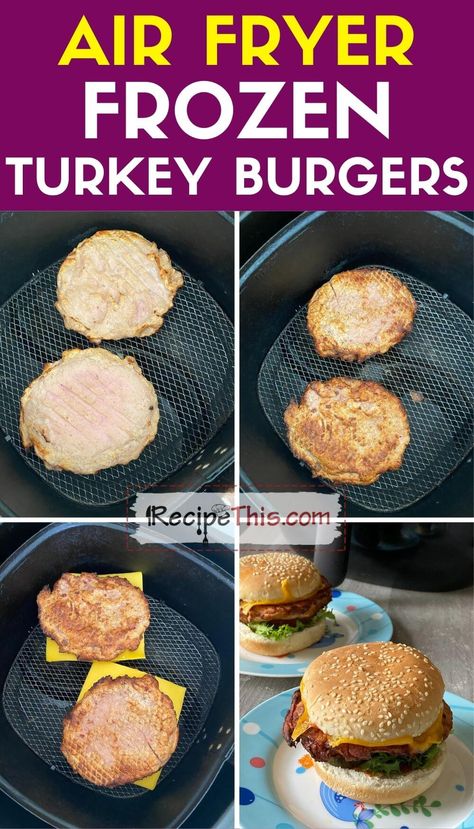 Air Fryer Frozen Turkey Burger Patties, Frozen Turkey Burger Recipes, Frozen Turkey Burgers In Air Fryer, Oven Turkey Burgers, Cooking A Frozen Turkey, Homemade Turkey Burgers, Patty Melt Recipe, Best Turkey Burgers, Butterball Turkey