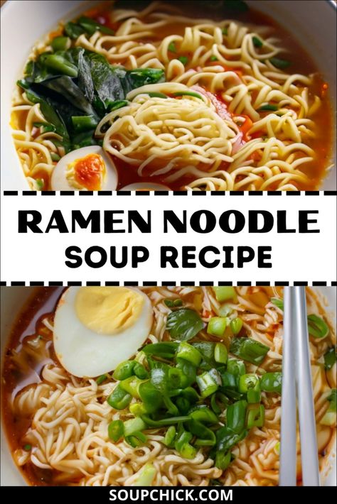 Homemade Ramen Noodles Soup, Upgrade Instant Ramen, Ramen Noodle Recipes Soup, Ramen Soup Bowl, Homemade Ramen Noodles, Ramen Soup Recipes, Man Recipes, Easy Ramen, Pot Noodle