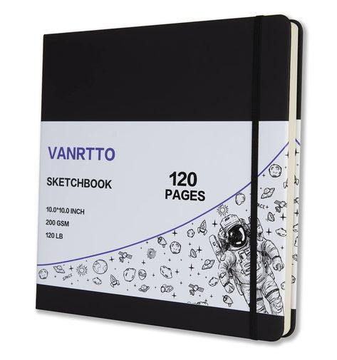 PRICES MAY VARY. THICK PREMIUM PAPERS: VANRTTO sketch book is consist of heavyweight (120 LB/200 GSM) premium papers, allowing sketchbook to withstand drawing or erasing more times without wrinkling. Paper of sketch pad is thicker than other drawing book, allowing mixed media sketchbook can be used by all dry media like sketch pencils, charcoals, crayon, oil pastels, and some wet media like thin markers and ink pens. However, these sketch books are not good choice for watercolor brush and thick Sketch Book To Buy, Sketch Book Brands, Small Square Sketchbook, Good Sketchbooks To Buy, Sketch Books To Buy, Sketchbook To Buy, Sketchbooks To Buy, Sketchbook Thick, Toned Sketchbook