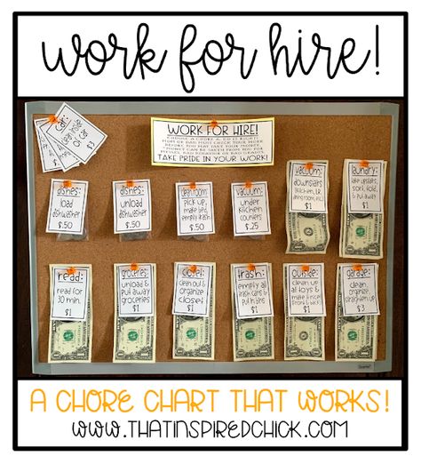 2nd Grade Chore Chart, Parent Chore Chart, Chore Chart Bulletin Board, Chore Chart System, Chore List With Allowance, Chores Money Board, Chores For Money Chart, Chore Charts With Money, Chore Board With Money