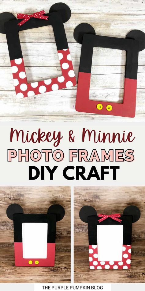 Paper Crafts Simple, Disney Photo Frames, Mickey Craft, Disney Picture Frames, Disney Crafts For Kids, Mickey Mouse Crafts, Frames Diy Crafts, Photo Frame Crafts, Disney Activities