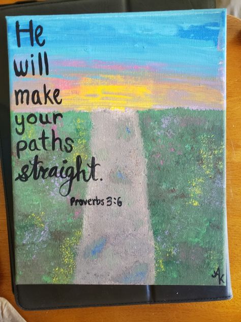 Biblical Canvas Paintings, Canvas Painting Ideas Scripture, Faith Acrylic Painting, Canvas Christian Painting, Christian Paint Night Ideas, Bible Quote Painting, Christian Paintings On Canvas Easy Aesthetic, Bible Verse Acrylic Painting, Bible Verse Painting Easy