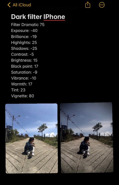 Dark Filter Aesthetic, Photo Distortion, Ios Photos, Dark Filter, Filter Aesthetic, Vintage Photo Editing, Phone Photo Editing, Filters For Pictures, Free Photo Filters