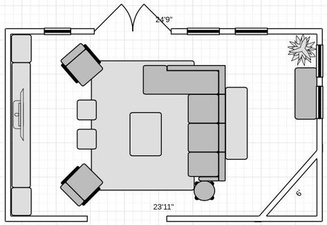 Floor Plan Furniture, Plan Furniture, Long Narrow Living Room, Rectangle Living Room, Living Room Floor Plans, Rectangular Living Rooms, Interior Floor Plan, Narrow Living Room, Living Room Layout