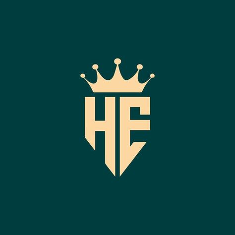 Vector he simple vector logo design | Premium Vector #Freepik #vector #heraldic #luxury-logo #crown-logo #monogram-logo Crown Vector Logo, Crown Logo Design, Happy Birthday Template, Crown Logo, Vector Logo Design, Birthday Template, Best Logo Design, Luxury Logo, Social Club