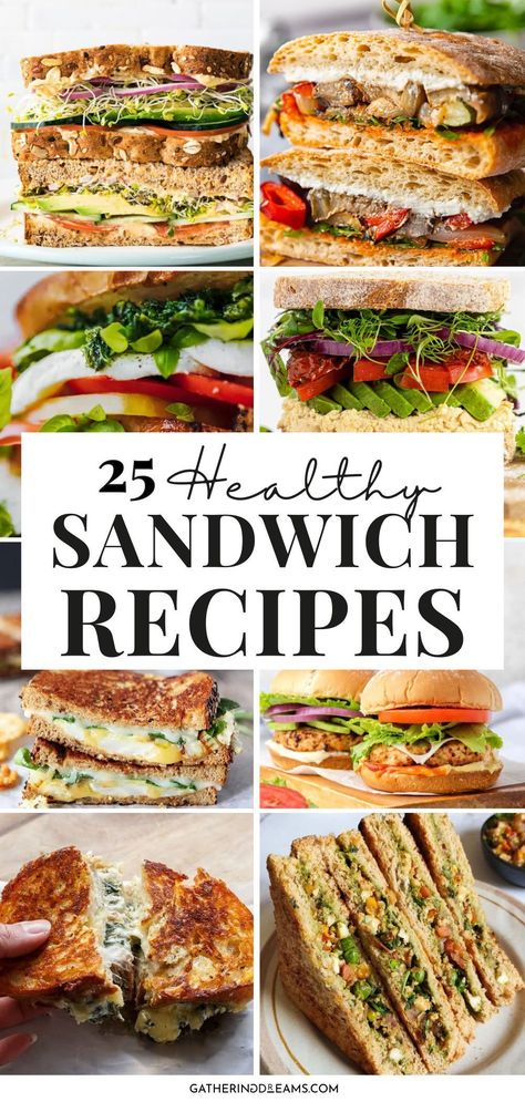 Easy Healthy Sandwiches, Veggie Sandwich Recipes, Cold Sandwich Recipes, Vegetarian Sandwich Recipes, Healthy Sandwich, Best Sandwich Recipes, Healthy Sandwich Recipes, Easy Sandwich Recipes, Gourmet Sandwiches