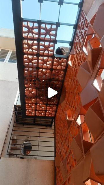 9,750 likes, 62 comments - friendsof_fabrication on April 5, 2023: "Clay roof jali work _ how to installation #clay #jali Friends of fabrication . . . . . . #clay #..." Clay Jali Elevation, Terracotta Blocks Facade, Terracotta Tiles Interior Design, Terracotta Tiles Wall, Clay Jali Design, Sky Roof Ceilings, Terracotta Design Interiors, Clay Wall Tiles, Terracotta Jali Elevation