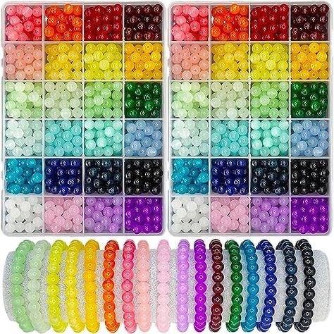 Pulseras Kandi, Bracelets Making, Crystal Bead Jewelry, Bead Storage, Bead Charms Diy, Beaded Boxes, Jewelry Making Kit, Bracelet Kits, Beads Bracelet Design