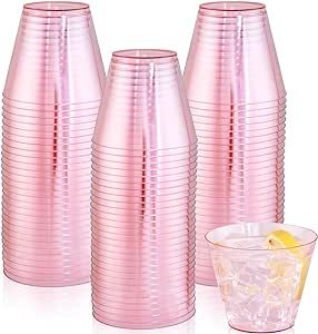 Red Plastic Cups, Plastic Tea Cups, Plastic Party Cups, Pink Party Decorations, Plastic Wine Glasses, Party Favors For Adults, Colorful Drinks, Cowgirl Birthday Party, Clear Cups