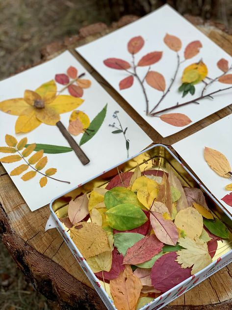 Fall Leaves Crafts, Leaves Crafts, Autumn Leaves Craft, Nature Collage, Fall Arts And Crafts, Homeschool Crafts, Backyard Oasis Ideas, Toddler Arts And Crafts, Leaf Crafts