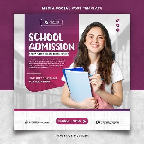 College Social Media Post, Online Learning Creative Ads, Admission Open Creative Ads, School Admissions Poster, Admission Open Creative Poster, College Flyer Design, College Advertisement, College Admission Poster, College Poster Design