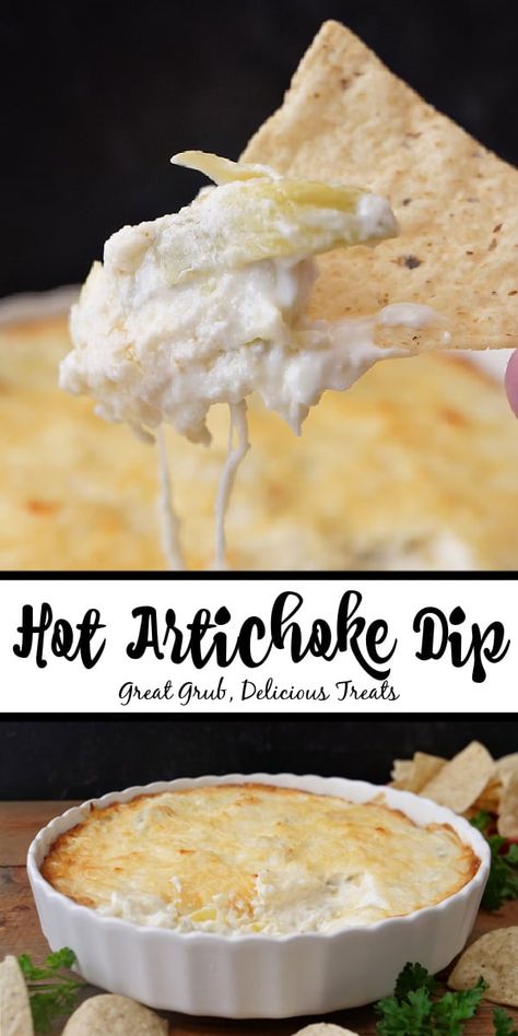 Spicy Queso Dip, Baked Artichoke Dip, Hot Artichoke Dip, Baked Artichoke, Artichoke Dip Recipe, Artichoke Recipes, Cream Cheese Dips, Dip Recipes Easy, Cheese Bites