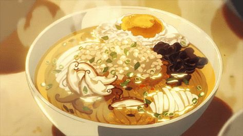 Anime Food GIF - Anime Food Ramen - Discover & Share GIFs Food Artwork, Anime Food, Food Illustrations, Cute Food, Japanese Food, Aesthetic Food, Best Foods, Food Art, Food Videos