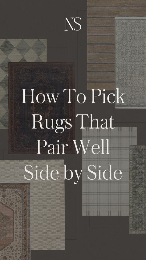 How to mix multiple rugs in an open concept or closed concept home. Rugs that look good side by side. How to pick rugs that look good near each other. Rug pairing recommendations from a designer. How to mix and match patterned rugs in your home. How to pick a color palette for multiple rugs. #rugpairings #mixingrugs #interiodesigntips #rugs Budget friendly rugs. 2 Rugs In Living Room, Living Room Multiple Rugs, Rug Combinations Living Rooms, 2 Area Rugs In Living Room, Open Concept Multiple Rugs, 2 Different Area Rugs In One Room, House Rug Ideas, Multiple Rugs Living Room, Rug Placement In Living Room 2 Couches