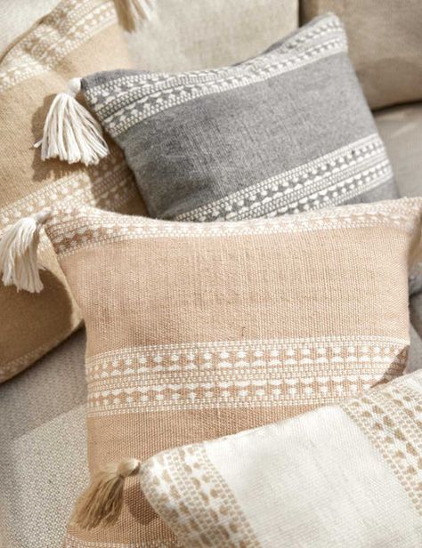 Dec Pillows, Neutral Throw Pillows, Handwoven Throw, Boho Cushions, Lulu And Georgia, Indoor Outdoor Pillows, Soft Throw Blanket, Outdoor Dining Furniture, Pillow Collection